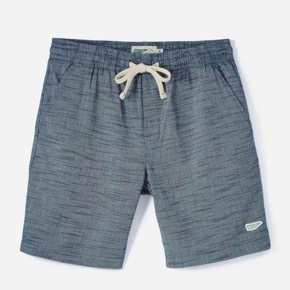 Wellen Organic Slub Short in Navy‎ chambray size men's large excellent condition